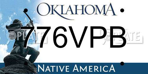 776VPB Oklahoma License Plate