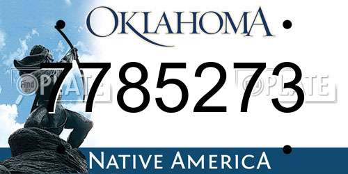 7785273 Oklahoma License Plate