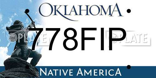 778FIP Oklahoma License Plate