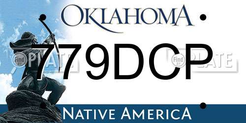 779DCP Oklahoma License Plate