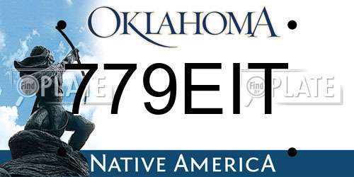 779EIT Oklahoma License Plate