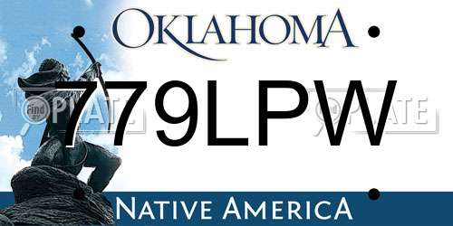 779LPW Oklahoma License Plate