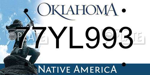 77YL993 Oklahoma License Plate