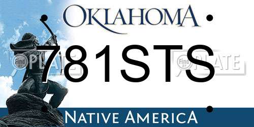 781STS Oklahoma License Plate