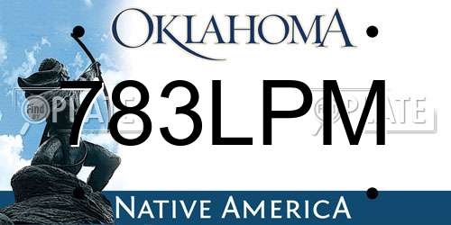 783LPM Oklahoma License Plate