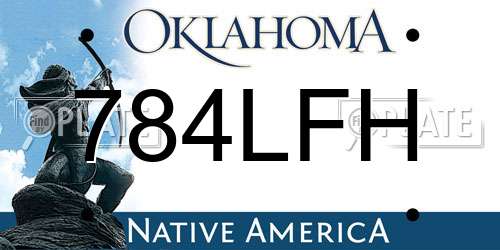 784LFH Oklahoma License Plate
