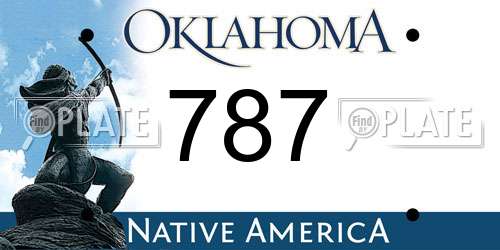 787 Oklahoma License Plate