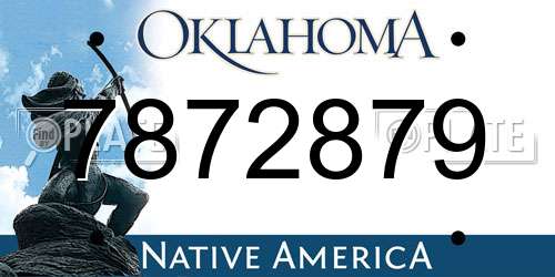 7872879 Oklahoma License Plate