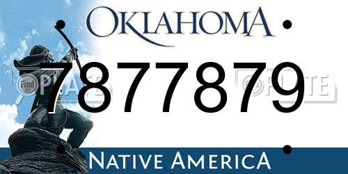 7877879 Oklahoma License Plate