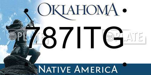 787ITG Oklahoma License Plate
