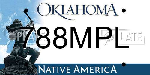 788MPL Oklahoma License Plate