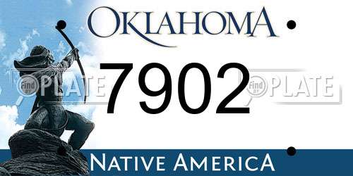 7902 Oklahoma License Plate