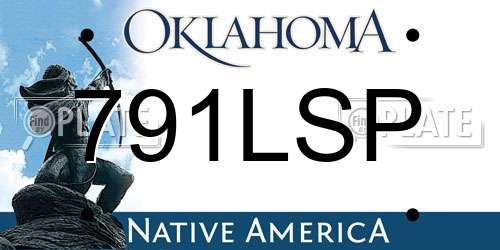 791LSP Oklahoma License Plate