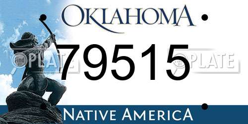 79515 Oklahoma License Plate