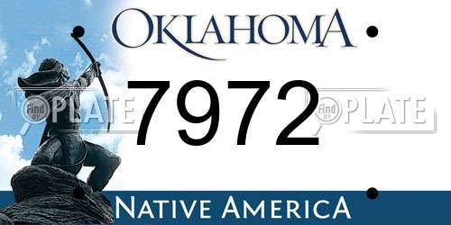 7972 Oklahoma License Plate