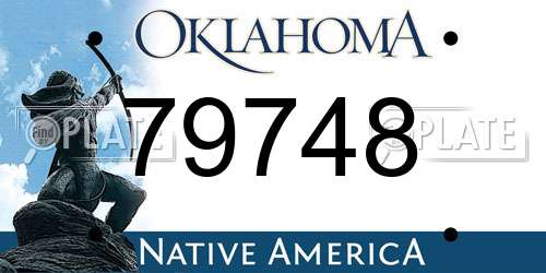 79748 Oklahoma License Plate