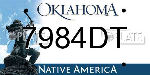 7984DT Oklahoma License Plate