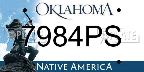 7984PS Oklahoma License Plate