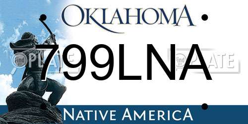 799LNA Oklahoma License Plate