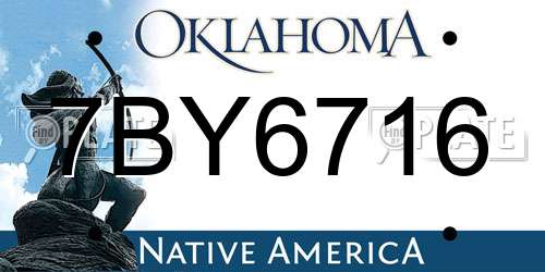 7BY6716 Oklahoma License Plate