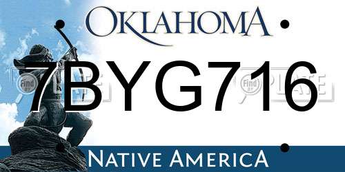 7BYG716 Oklahoma License Plate