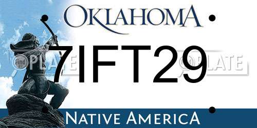7IFT29 Oklahoma License Plate