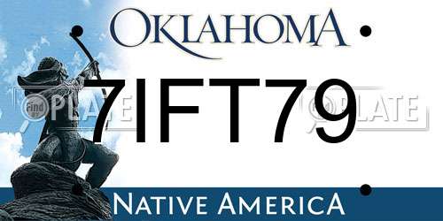 7IFT79 Oklahoma License Plate