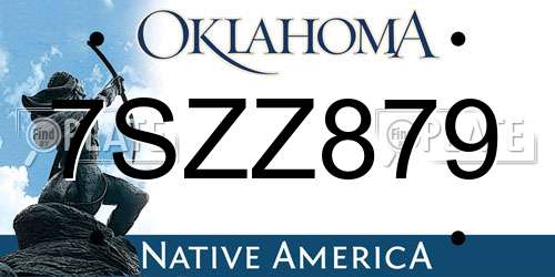 7SZZ879 Oklahoma License Plate