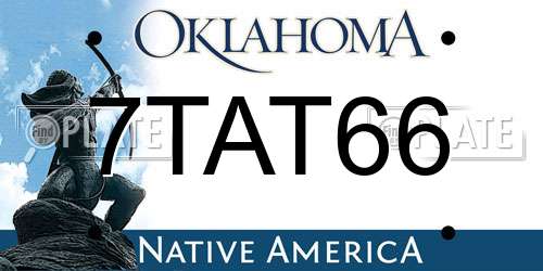 7TAT66 Oklahoma License Plate