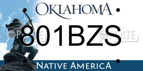 801BZS Oklahoma License Plate