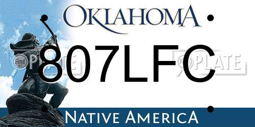 807LFC Oklahoma License Plate