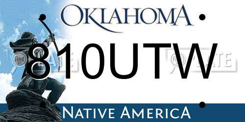 810UTW Oklahoma License Plate