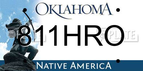 811HRO Oklahoma License Plate