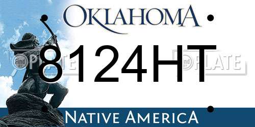 8124HT Oklahoma License Plate