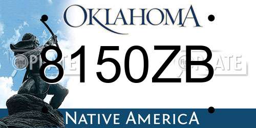 8150ZB Oklahoma License Plate