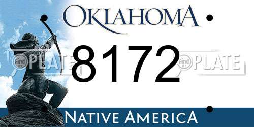 8172 Oklahoma License Plate
