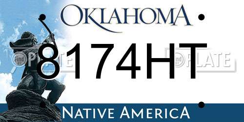 8174HT Oklahoma License Plate