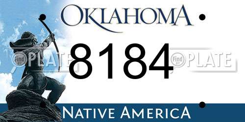 8184 Oklahoma License Plate