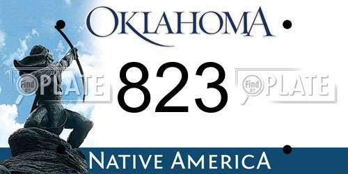 823 Oklahoma License Plate