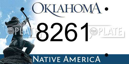 8261 Oklahoma License Plate