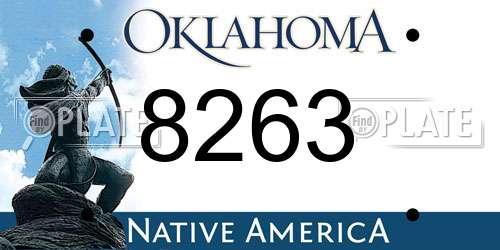 8263 Oklahoma License Plate
