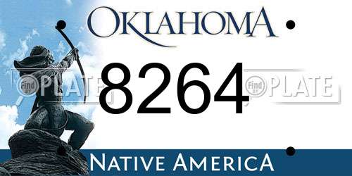 8264 Oklahoma License Plate