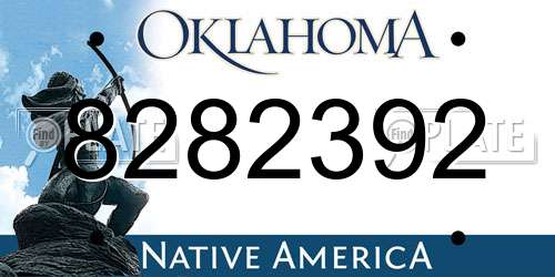 8282392 Oklahoma License Plate