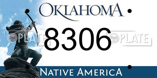8306 Oklahoma License Plate