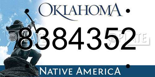8384352 Oklahoma License Plate