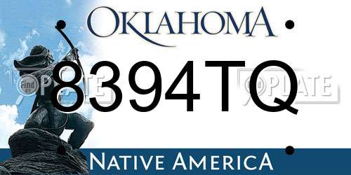 8394TQ Oklahoma License Plate