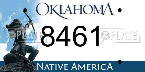 8461 Oklahoma License Plate
