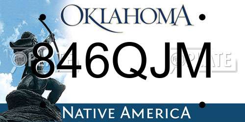 846QJM Oklahoma License Plate