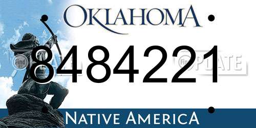 8484221 Oklahoma License Plate