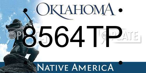 8564TP Oklahoma License Plate